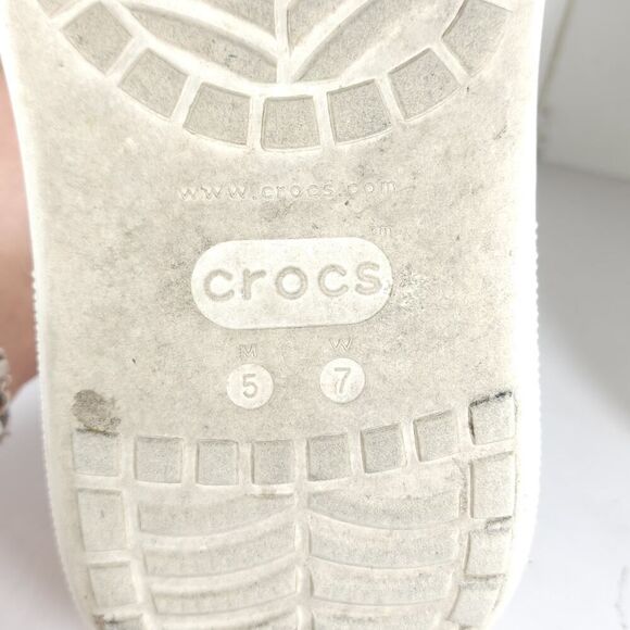 Crocs Women's Mega Crush US7 Triple White Platform Wedge Classic Clogs Sandals - Picture 12 of 16